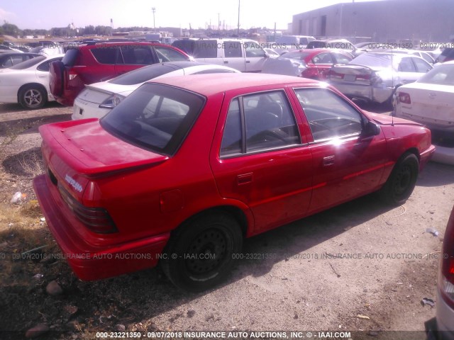 3P3XP68K3NT326310 - 1992 PLYMOUTH SUNDANCE DUSTER RED photo 4