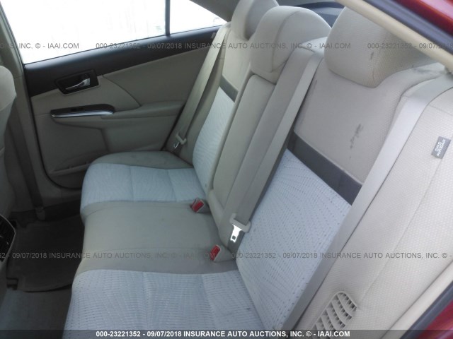 4T1BD1FKXCU030630 - 2012 TOYOTA CAMRY HYBRID/LE/XLE 红色 照片 8