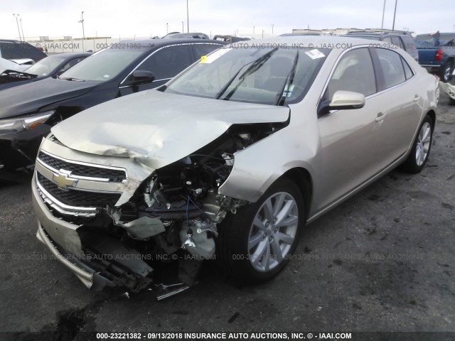 1G11E5SA2DF279116 - 2013 CHEVROLET MALIBU 2LT BEIGE photo 2