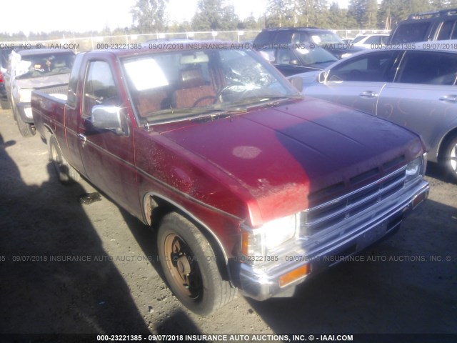 1N6SD16S1NC375135 - 1992 NISSAN TRUCK KING CAB RED photo 1