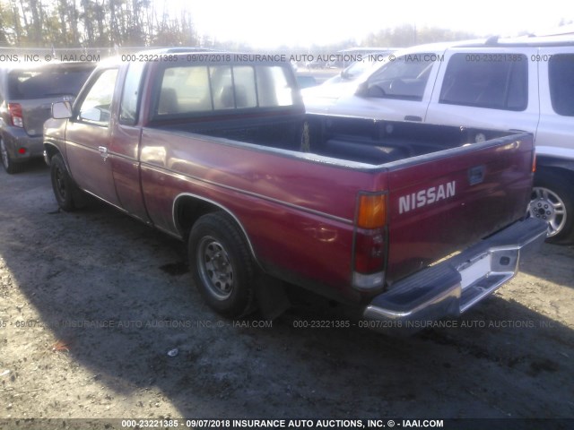 1N6SD16S1NC375135 - 1992 NISSAN TRUCK KING CAB RED photo 3