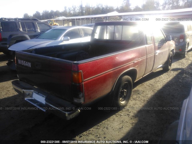 1N6SD16S1NC375135 - 1992 NISSAN TRUCK KING CAB RED photo 4