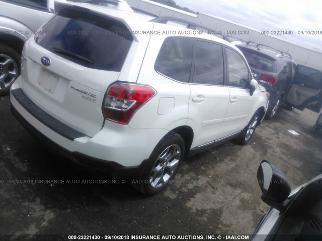 JF2SJAXC6GH457288 - 2016 SUBARU FORESTER 2.5I TOURING WHITE photo 4