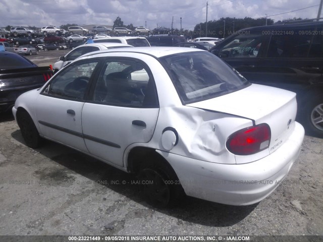 2C1MR5228Y6707589 - 2000 CHEVROLET METRO LSI WHITE photo 3