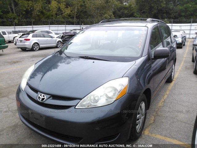 5TDZK23C87S055337 - 2007 TOYOTA SIENNA BLUE photo 2