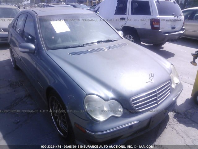 WDBRF40J15F641568 - 2005 MERCEDES-BENZ C 230K SPORT SEDAN GRAY photo 1