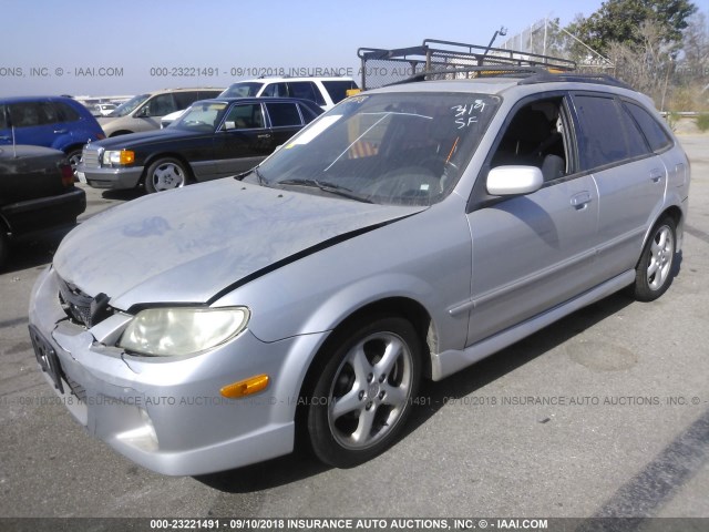 JM1BJ246821480530 - 2002 MAZDA PROTEGE PR5 SILVER photo 2