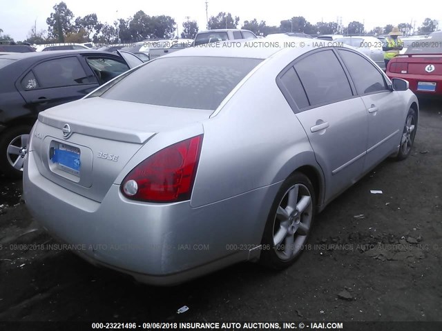 1N4BA41EX6C833387 - 2006 NISSAN MAXIMA SE/SL SILVER photo 4