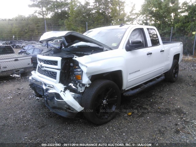 1GCVKREC4FZ357631 - 2015 CHEVROLET SILVERADO K1500 LT WHITE photo 2