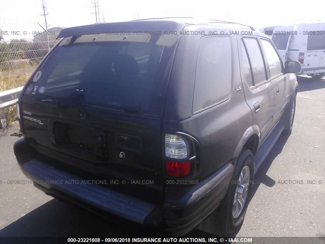 4S2CK58W214305270 - 2001 ISUZU RODEO S/LS/LSE GRAY photo 4