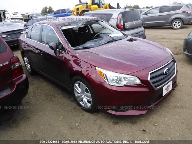 4S3BNBA64G3049039 - 2016 SUBARU LEGACY 2.5I RED photo 1