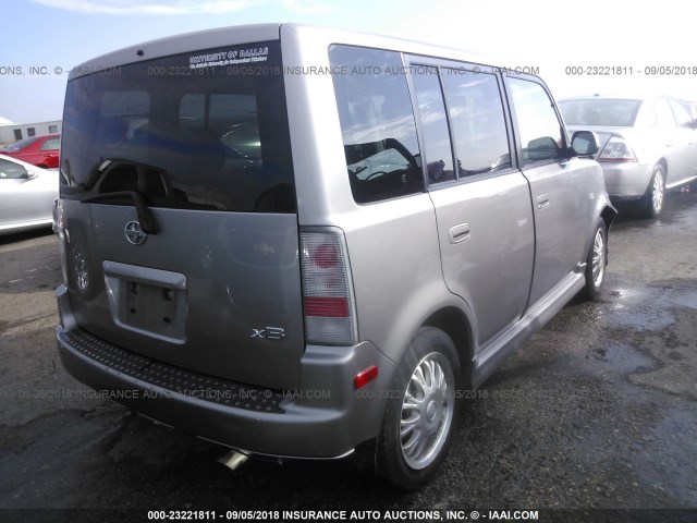 JTLKT324154021106 - 2005 TOYOTA SCION XB Gris foto 4