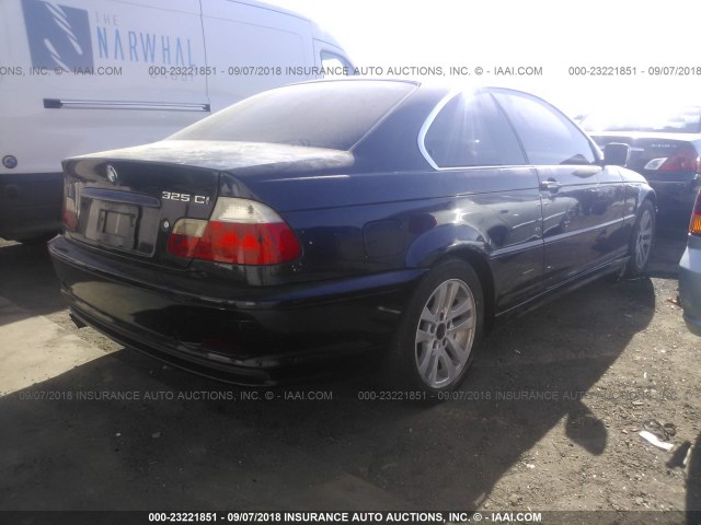 WBABN33472PG59052 - 2002 BMW 325 CI BLUE photo 4