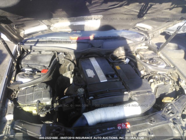 WDBRN40J54A612489 - 2004 MERCEDES-BENZ C 230K SPORT COUPE GRAY photo 10