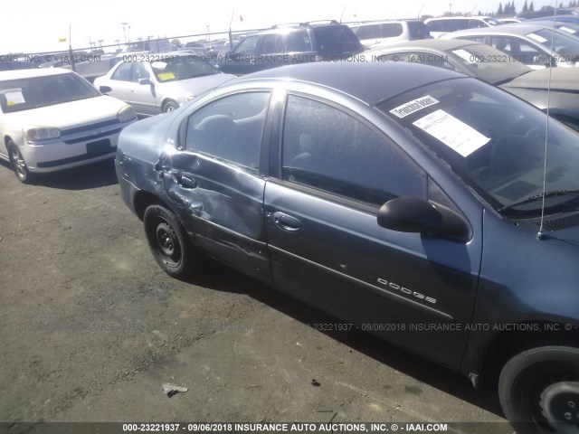 1B3ES46C41D144574 - 2001 DODGE NEON SE/ES GRAY photo 6