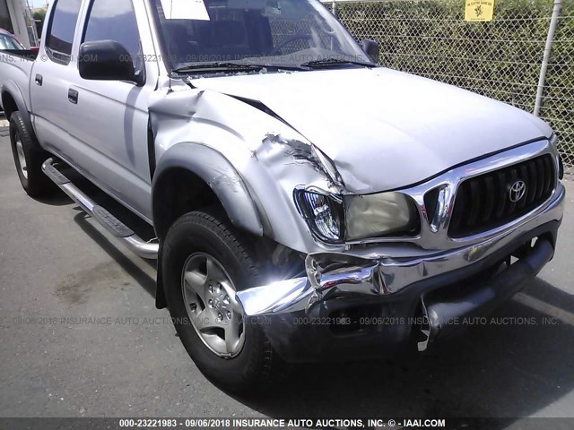 5TEGM92N32Z130194 - 2002 TOYOTA TACOMA DOUBLE CAB PRERUNNER SILVER photo 6