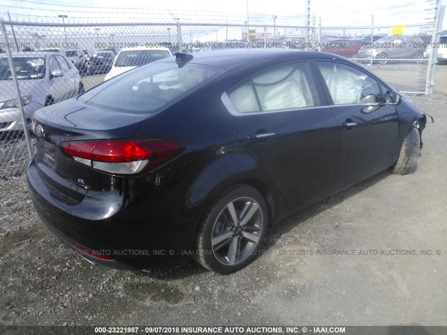 3KPFN4A80JE188745 - 2018 KIA FORTE EX/SX BLACK photo 4