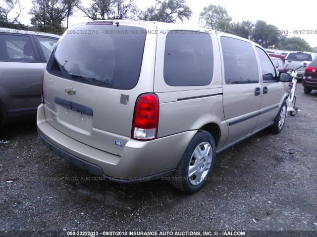 1GNDV23L96D214269 - 2006 CHEVROLET UPLANDER LS GOLD photo 4