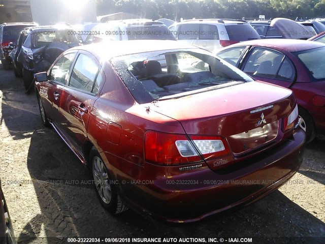 4A32B2FF7AE008771 - 2010 MITSUBISHI GALANT FE RED photo 3