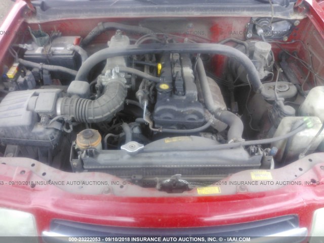 2CNBE13C916906707 - 2001 CHEVROLET TRACKER RED photo 10
