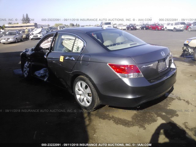 1HGCP368X9A027982 - 2009 HONDA ACCORD EXL GRAY photo 3