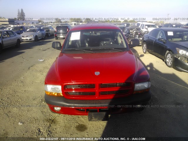 1D7HL38Z33S168213 - 2003 DODGE DAKOTA QUAD SPORT RED photo 6