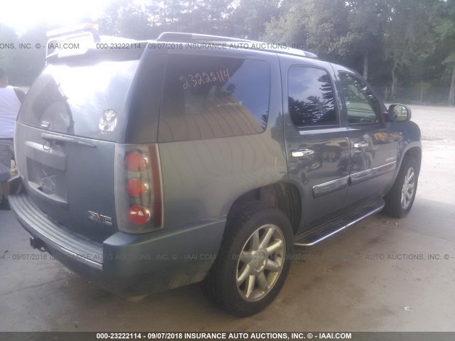 1GKFK63877J301530 - 2007 GMC YUKON DENALI TEAL photo 4