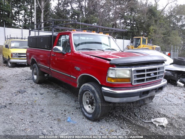2FTHF36H6TCA04051 - 1996 FORD F350 RED photo 1