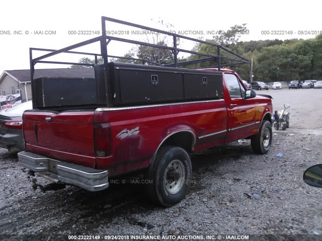 2FTHF36H6TCA04051 - 1996 FORD F350 RED photo 4