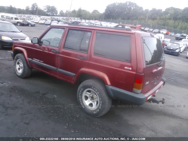 1J4FF68S3XL524036 - 1999 JEEP CHEROKEE SPORT/CLASSIC წითელი ფოტო 3