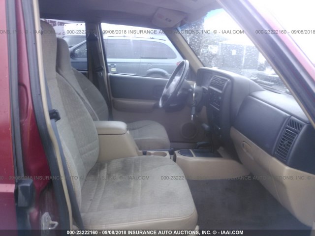 1J4FF68S3XL524036 - 1999 JEEP CHEROKEE SPORT/CLASSIC წითელი ფოტო 5