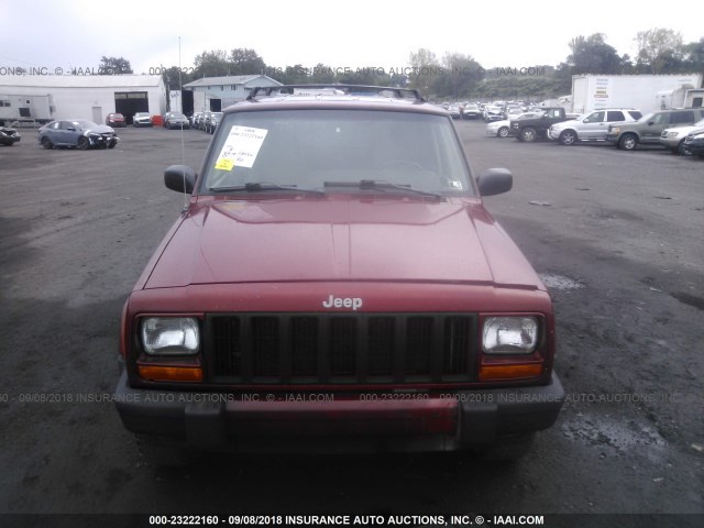 1J4FF68S3XL524036 - 1999 JEEP CHEROKEE SPORT/CLASSIC RED photo 6