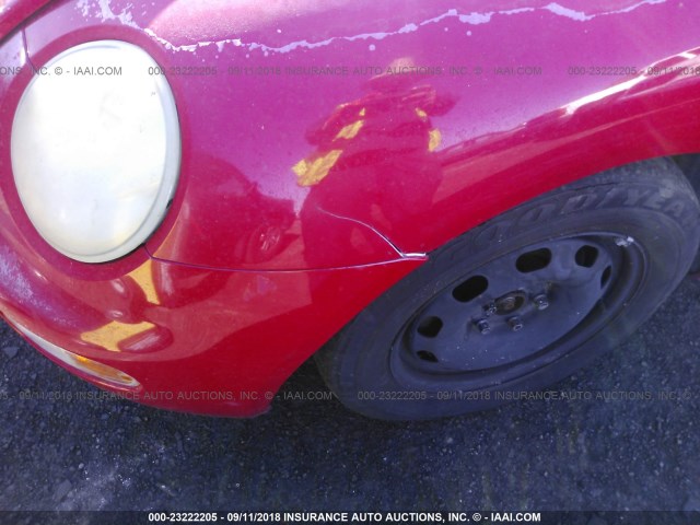 3VWBB61C4WM003811 - 1998 VOLKSWAGEN NEW BEETLE RED photo 6