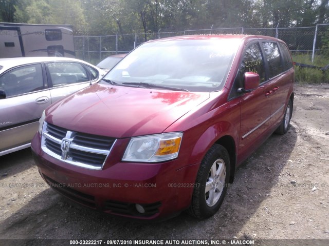 2D8HN54P18R131904 - 2008 DODGE GRAND CARAVAN SXT RED photo 2