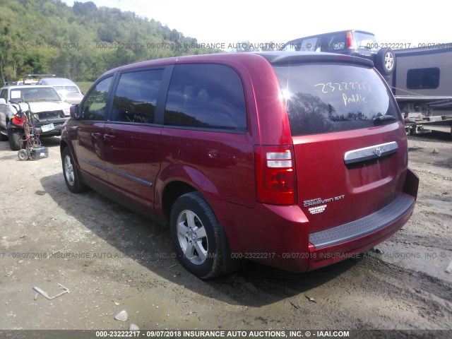 2D8HN54P18R131904 - 2008 DODGE GRAND CARAVAN SXT RED photo 3