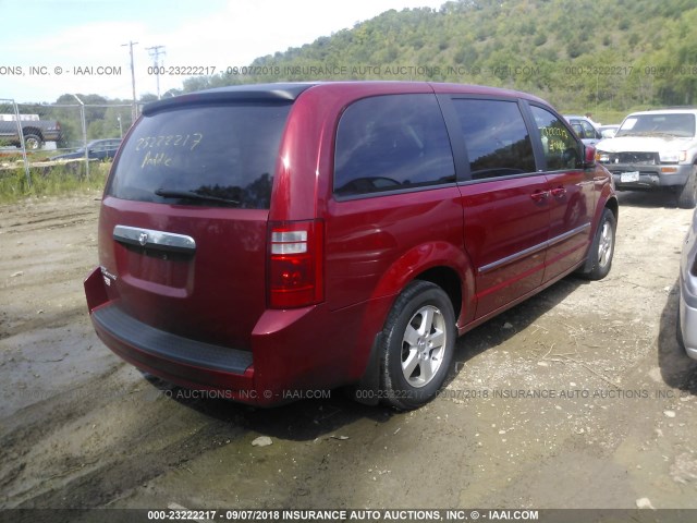 2D8HN54P18R131904 - 2008 DODGE GRAND CARAVAN SXT RED photo 4