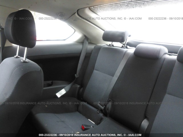 JTKDE167180241292 - 2008 TOYOTA SCION TC SILVER photo 8