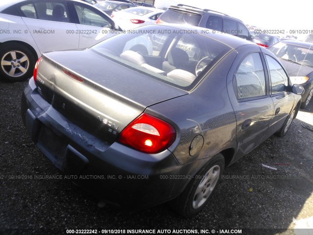 1B3ES26C33D239358 - 2003 DODGE NEON SE GRAY photo 4