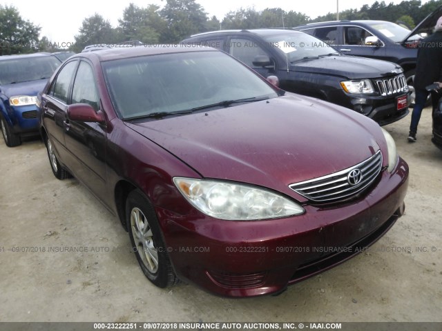 4T1BF32K45U091602 - 2005 TOYOTA CAMRY LE/XLE/SE 勃艮第红 照片 1