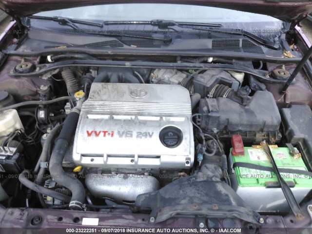 4T1BF32K45U091602 - 2005 TOYOTA CAMRY LE/XLE/SE 勃艮第红 照片 10