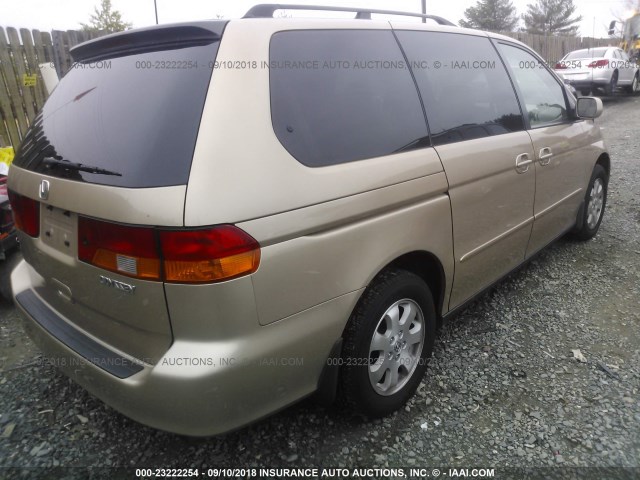 2HKRL18952H011380 - 2002 HONDA ODYSSEY EXL BEIGE photo 4