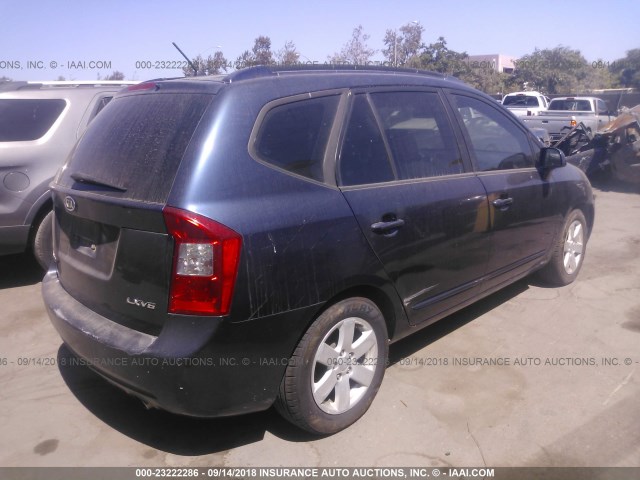 KNAFG526X77117894 - 2007 KIA RONDO LX/EX BLUE photo 4