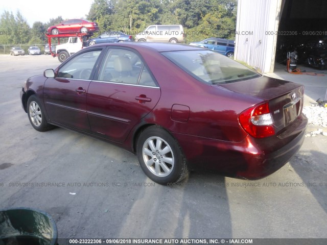 4T1BE30K63U243057 - 2003 TOYOTA CAMRY LE/XLE/SE Бордовый фото 3