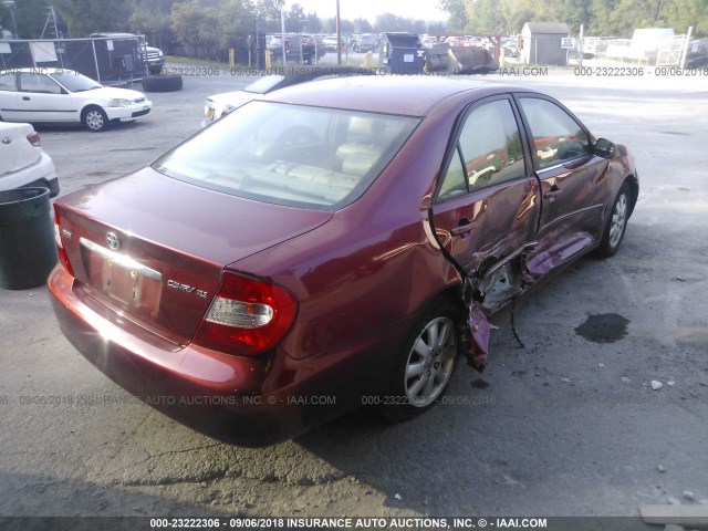 4T1BE30K63U243057 - 2003 TOYOTA CAMRY LE/XLE/SE Бордовый фото 4