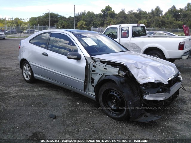 WDBRN47JX2A188777 - 2002 MERCEDES-BENZ C 230K SPORT COUPE SILVER photo 1