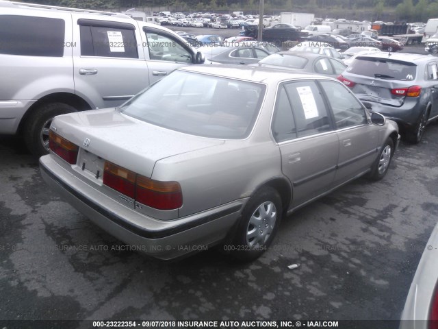 1HGCB7654MA096736 - 1991 HONDA ACCORD LX/EX GOLD photo 4