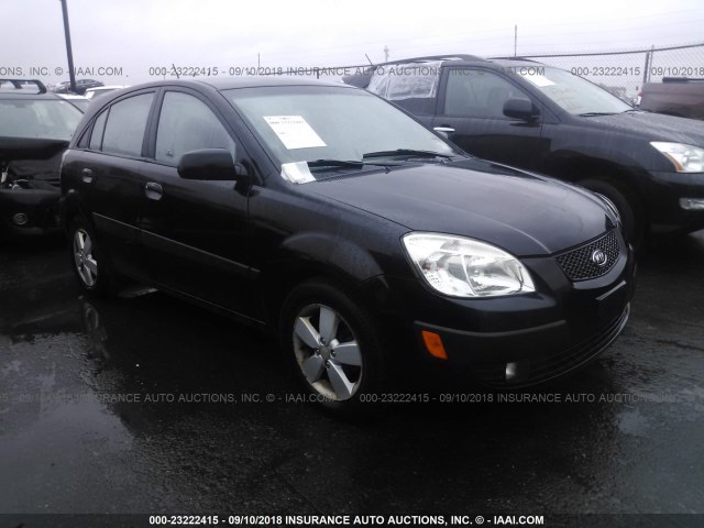 KNADE163276222487 - 2007 KIA RIO 5 SX BLACK photo 1