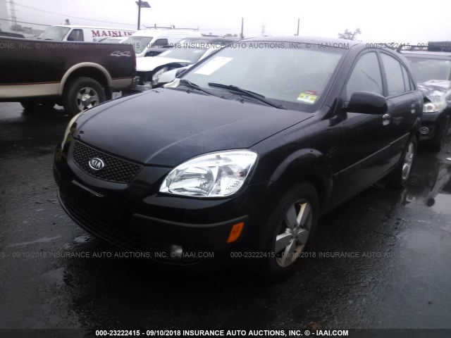 KNADE163276222487 - 2007 KIA RIO 5 SX BLACK photo 2