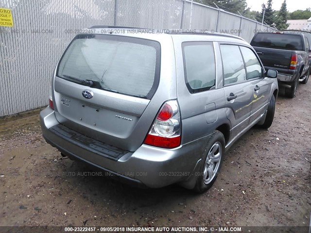 JF1SG63687H711924 - 2007 SUBARU FORESTER 2.5X/SPORTS 2.5X GRAY photo 4