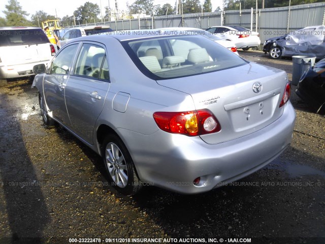 1NXBU4EEXAZ197094 - 2010 TOYOTA COROLLA S/LE/XLE SILVER photo 3